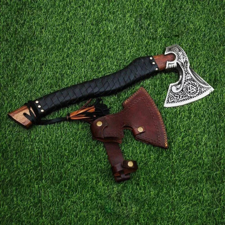 Custom Hand Forged Viking Axe Carbon Steel Blade With Rosewood handle