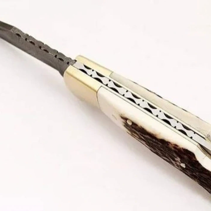 Custom Handmade Damascus Folding Pocket Knife