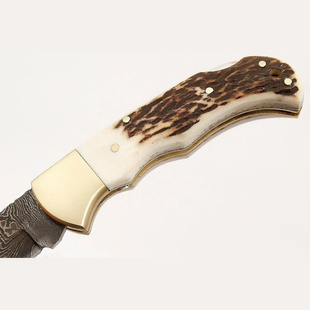 Custom Handmade Damascus Folding Pocket Knife