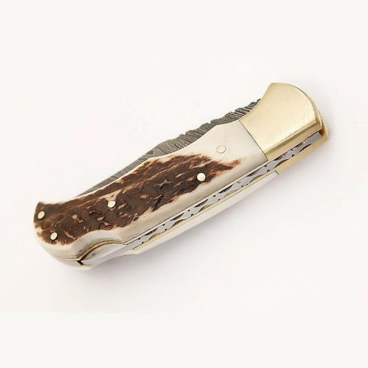 Custom Handmade Damascus Folding Pocket Knife