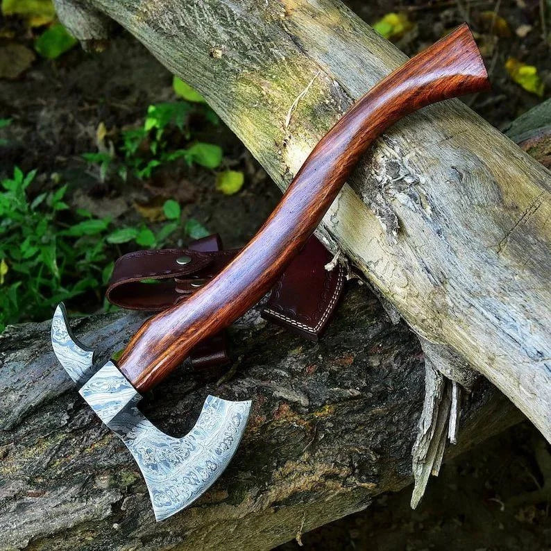 Custom Handmade Damascus Steel Axe – Damascus Shop