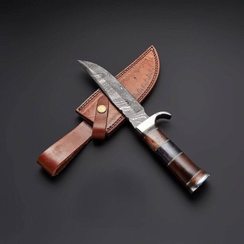 Custom Handmade Damascus Steel Hunting Knife