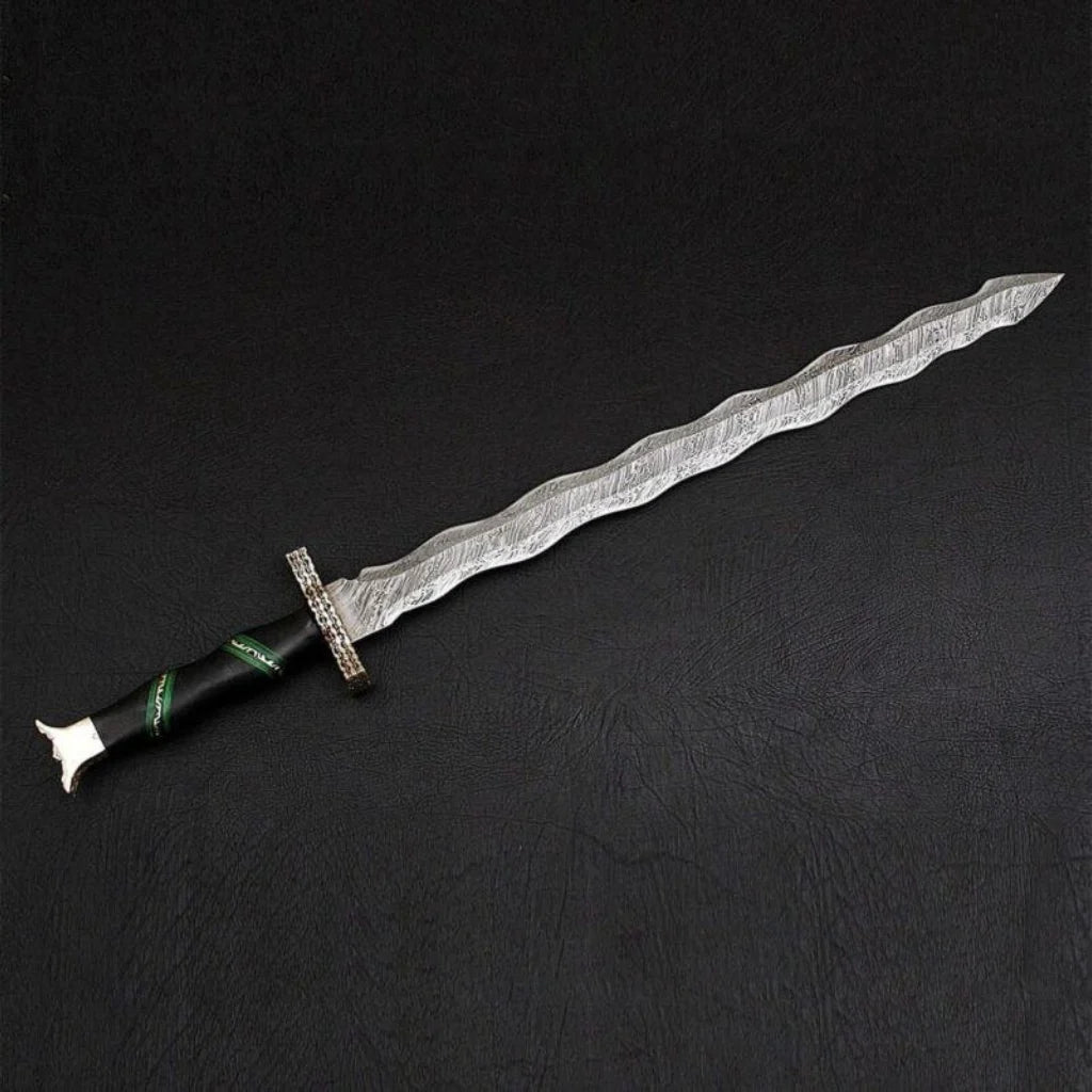 Custom Handmade Damascus Steel Sword Battle Ready