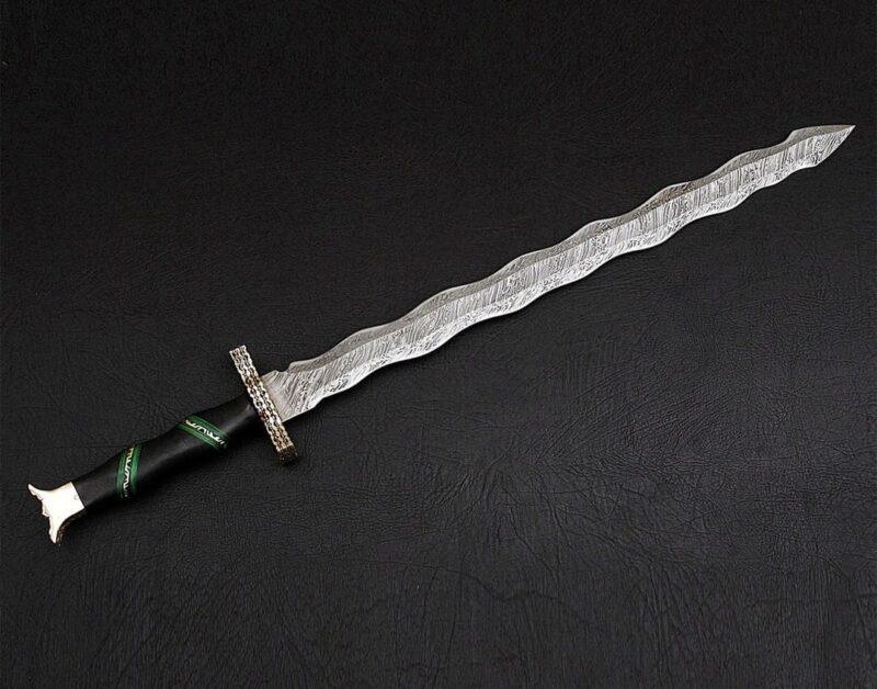 Custom Handmade Damascus Steel Sword Battle Ready