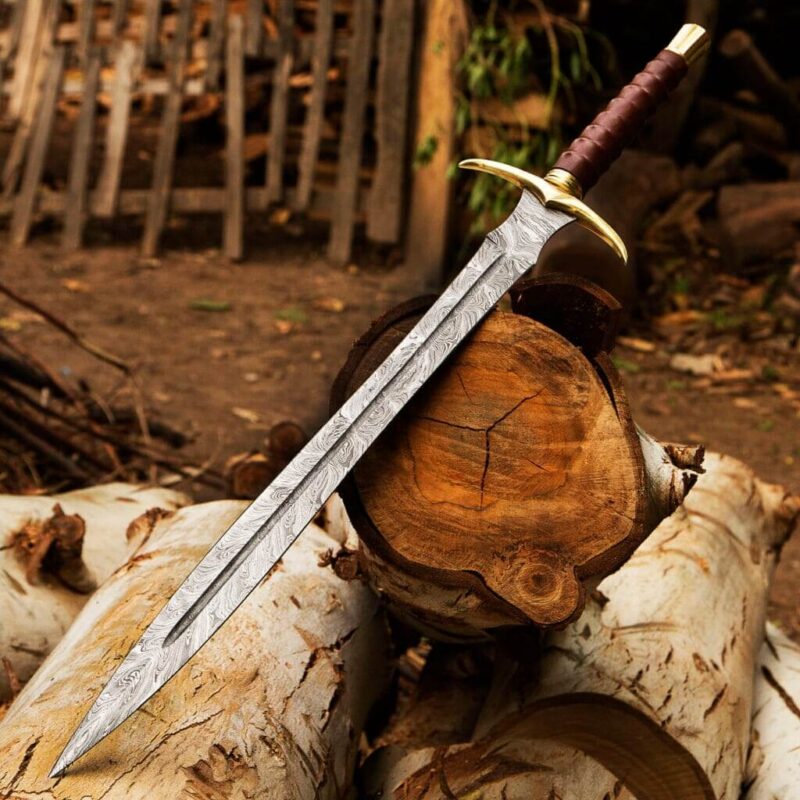 Custom Handmade Damascus Steel Sword – Damascus Shop