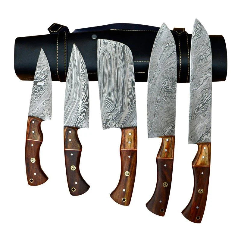 Damascus Chef & Kitchen Knives Set of 5