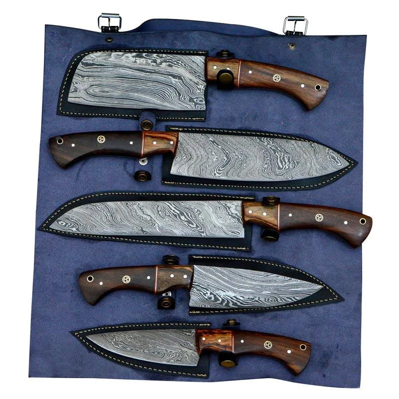 Damascus Chef & Kitchen Knives Set of 5