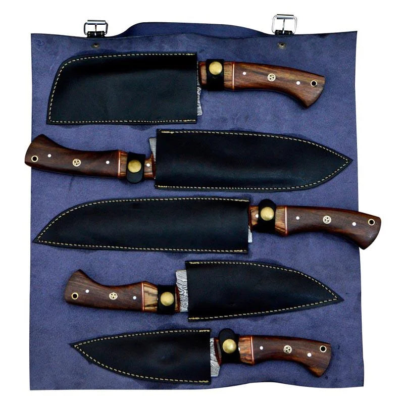 Damascus Chef & Kitchen Knives Set of 5