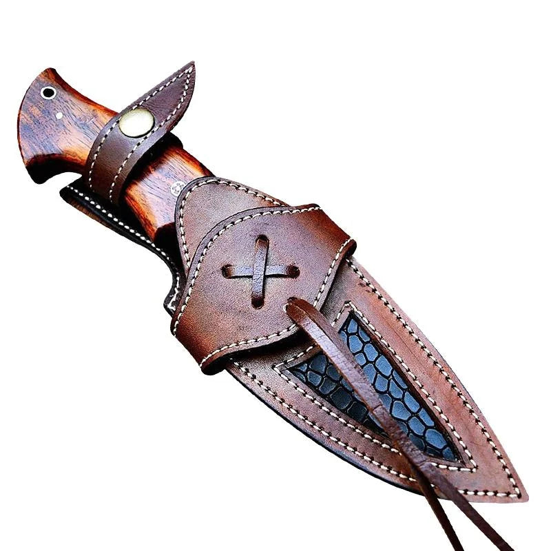 Damascus Hunting Bobcat Knife