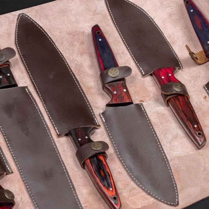Damascus Kitchen & Chef Knife Set of 6