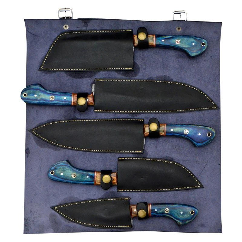 Damascus Steel Chef  & Kitchen Knives set of 5