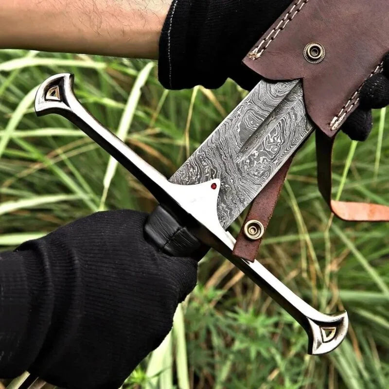 Damascus Steel Viking Sword – Medieval Sword with Sharp Blade