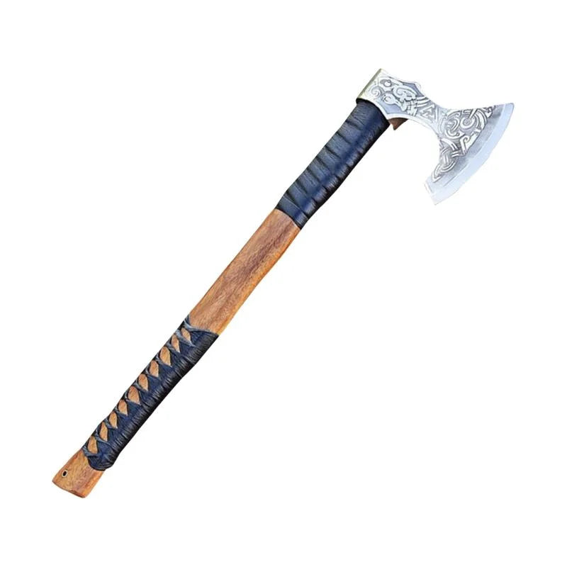 Hand Forged Ragnar Axe Battle Ready Viking Axe Camping Axe