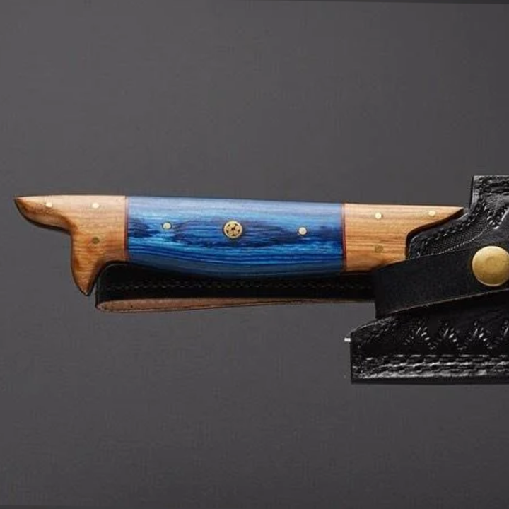 Handmade Damascus Chef Kitchen Knife Olivewood Handle