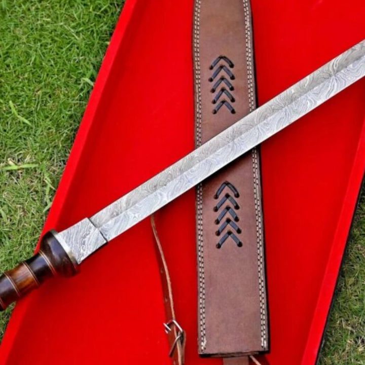 Roman Gladius Damascus Sword – Hand Forged Masterpiece