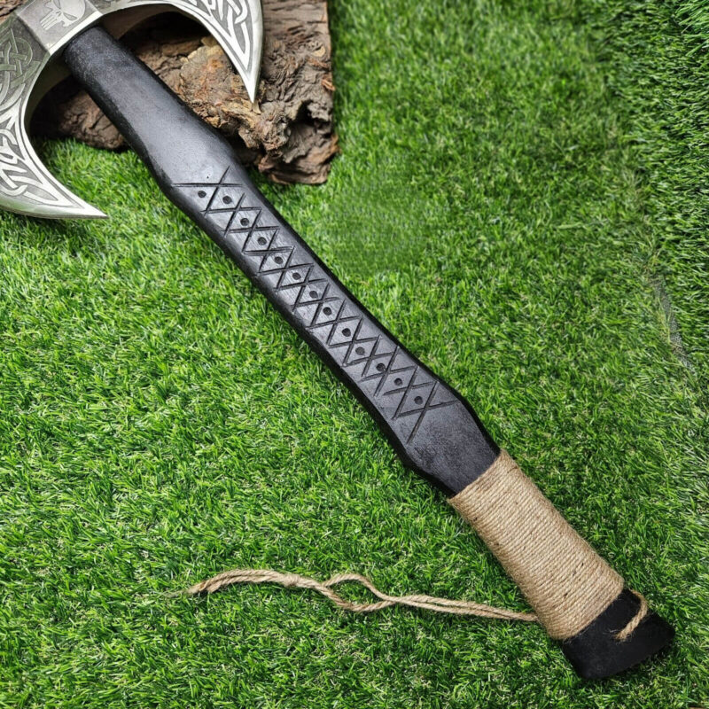 Viking Axe – 27″ Carbon Steel Blade, Natural Black Wood Handle