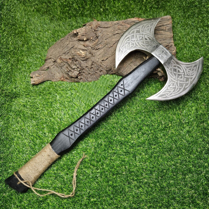 Viking Axe – 27″ Carbon Steel Blade, Natural Black Wood Handle