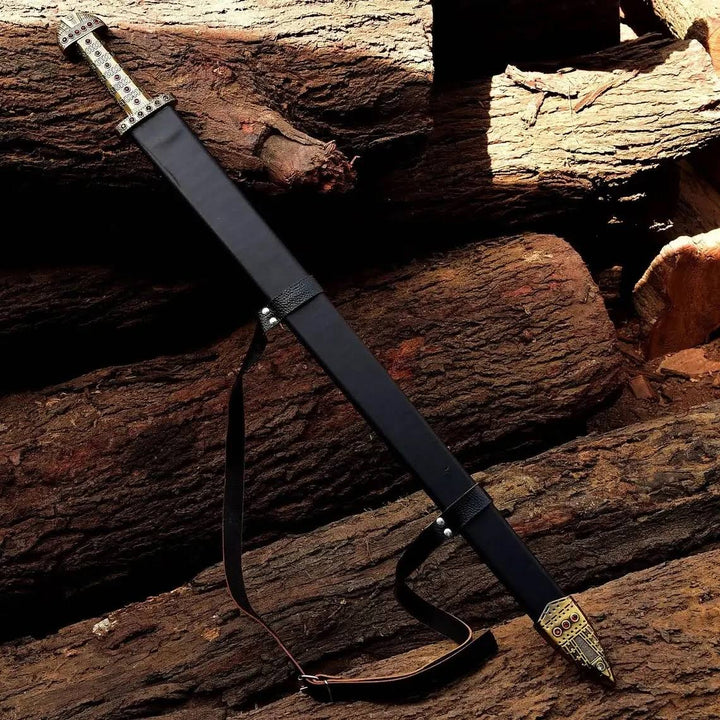 Viking Sword of Ragnar Lothbrok Antique-Style Accents