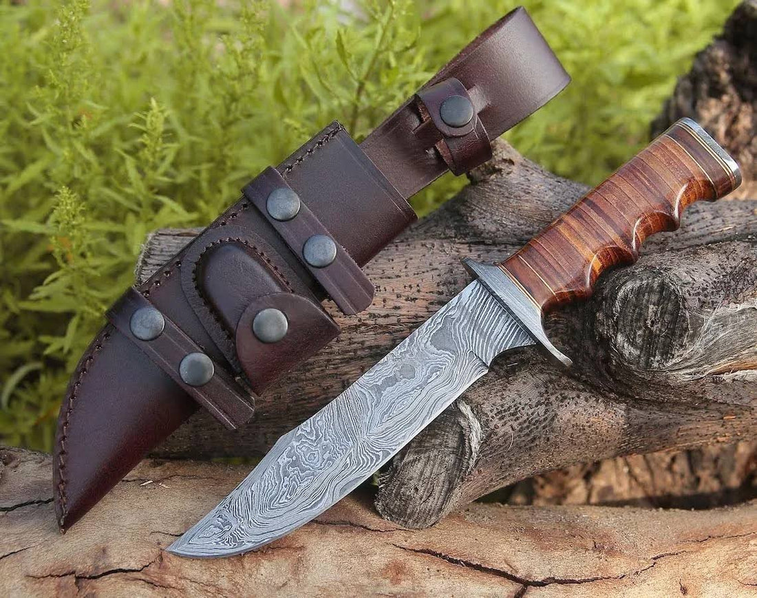 Premium Handcrafted Damascus Bowie Knife