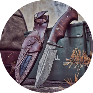 Custom Handmade Damascus Steel Hunting Knife CAMEL BONE Handle