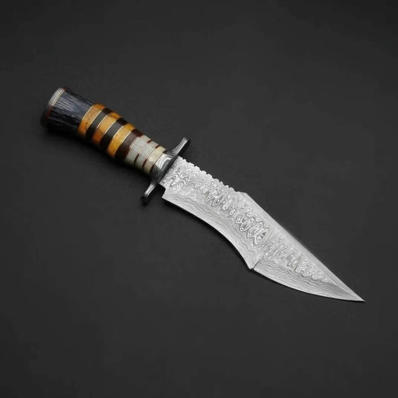 Damascus Hunting Knife, Damascus Fixed Blade Knife, Damascus Viking Knife,  Damascus Drop Point Knife Hand Made Knives Gifts for Men USA 